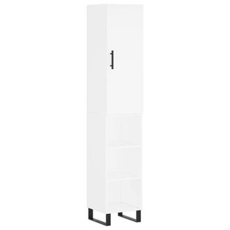 Berkfield Home Highboard White 34.5x34x180 cm Engineered Wood