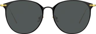 Linda Farrow SOPHIA LF45A/S Asian Fit C4 Womens Sunglasses Black Size 54