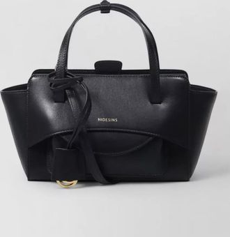 Hidesins structured tote bag top handles strap