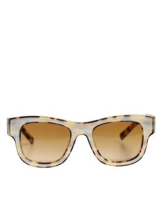 Dolce & Gabbana DG4379F Witte Schildpad Gradatie Acetaat Zonnebril