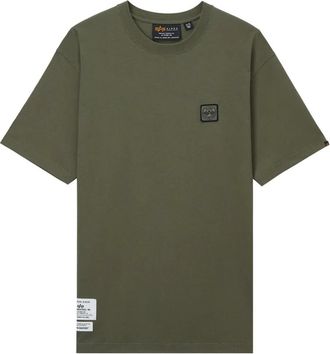 Alpha Industries T-shirt in cotone con applicazione - Verde