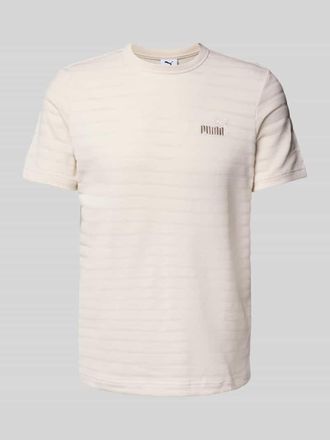 Puma T-Shirt mit Strukturmuster Modell ESS ELEVATED in Offwhite, Gr&ouml;&szlig;e M