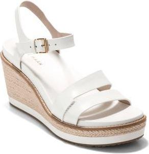 Cole Haan Ronnie Cloudfeel Espadrille Platform Wedge Sandal in Powder Leather/Natural at Nordstrom Rack, Size 9.5