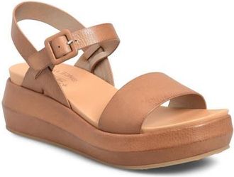 Kork-ease Hallie Platform Sandal in Tan Leather at Nordstrom, Size 10