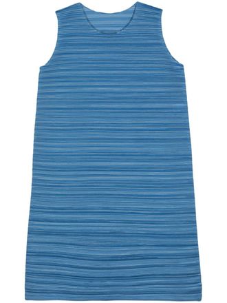 Pleats Please Issey Miyake Abito midi semi trasparente - Blu