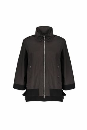 Moorer Womens Techno Fabric Cape Coat In Nero