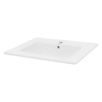 ECD Germany Lavabo rectangular ba&ntilde;o cer&aacute;mica pila lavamanos empotrado aseo