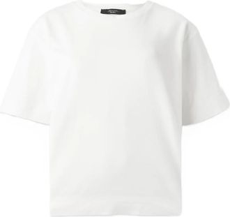 Max Mara Trui met ronde hals - Dames - T-shirts - Wit - M - Tops