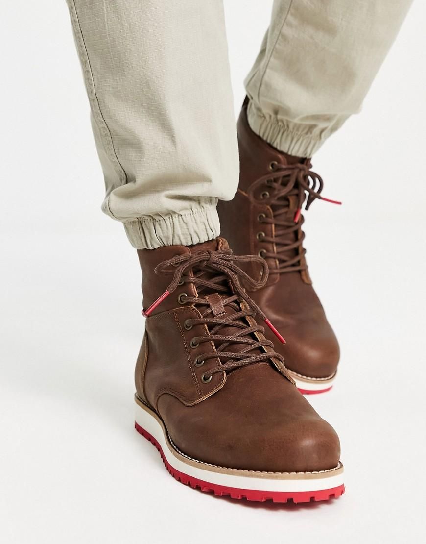 Levi's Jax Lux Bottines lacées en cuir avec étiquette rouge - Main Image