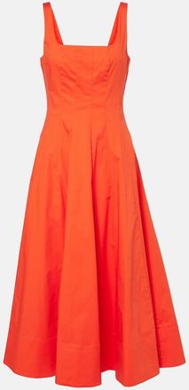 Staud Abito midi Wells in popeline di cotone