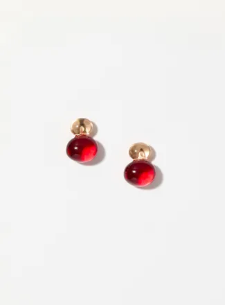 Simons Womens Two-tone translucent ball earrings