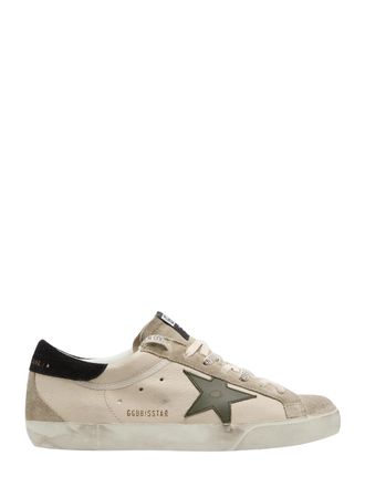 Golden Goose Green Leather Superstar Sneakers