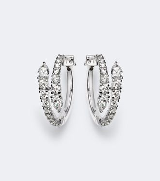 Bucherer Diamond Twist 18kt white gold earrings with diamonds
