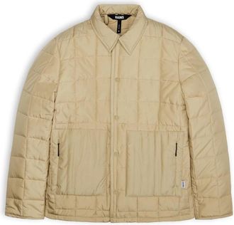 Rains Stijlvolle Liner Shirt Jas in Sand - Heren - Zomerjassen - Beige - L - Jassen