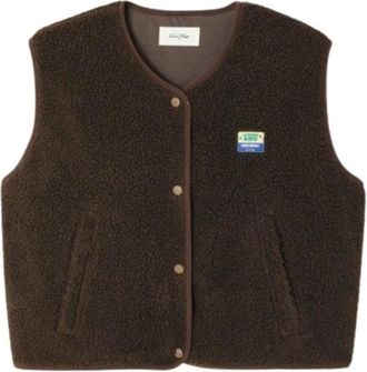 American Vintage Hoktown Vest - Dames - Bodywarmers - Bruin - M/L - Polyester - Jassen