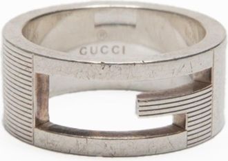 Gucci Silver Band Ring (Pre-Owned)