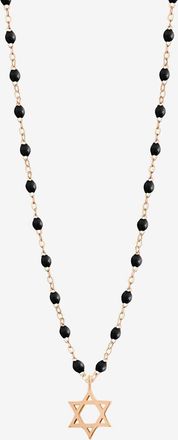 Gigi Clozeau Halskette aus Roségold mit Anhänger Étoile De David - Noir