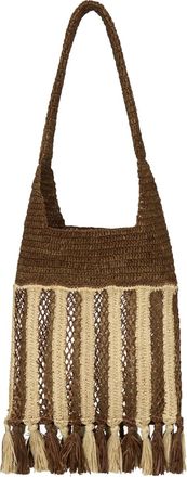 Isabel Marant Womens Tote Bag Praia Raffia Natural Brown Natural-Brown Shoulder Natural/brown