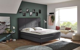 ANDAS Boxspringbett »Linja« mit Hotelbett-Charakter, Komfortliegehöhe und Topper inklusive