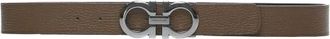 Ferragamo Gancini Reversible Leren Riem - Heren - Riemen - Bruin - 115 CM - Leer - Accessoires