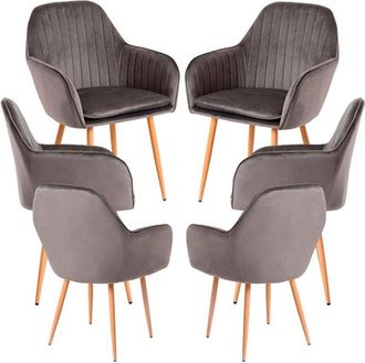 Regalos Miguel Packs Sillas Comedor - Pack 6 Sillas Chic - Gris Oscuro
