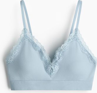H&M Gepolsterter Soft-BH Seamless - Blue