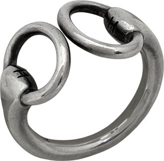 Herm&egrave;s Silver Silver 925 Band Ring (Pre-Owned)
