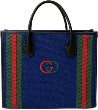 Gucci Pre-owned Tote Bags, female, Blue, Size: ONE SIZE Pre-owned Tote Bag