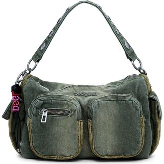Desigual Denim Shoulder Bag in Light Green at Nordstrom