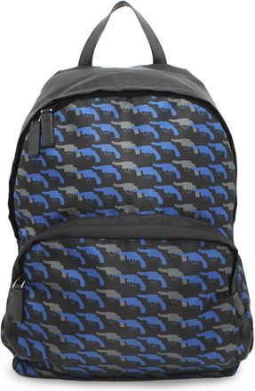 Prada Black Blue Nylon Backpack (Pre-Owned)