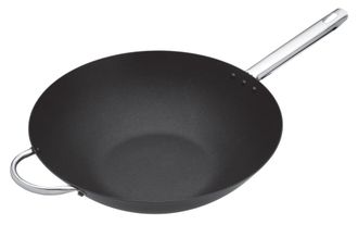 MasterClass Wok 35,5cm en acero al carbono negro