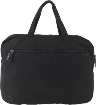 Prada Pre-owned Weekend Bags, female, Black, Size: ONE SIZE Pre-owned Nylon Weekend Bag