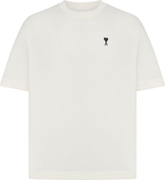 Ami WHITE T-SHIRT WITH PLACE DES VICTOIRES PRINT IN COTTON - Ami Paris - Man