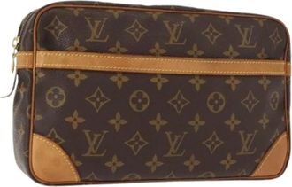 Louis Vuitton Pre-owned Clutches, female, Brown, Size: ONE SIZE Pre-owned Canvas Clutch
