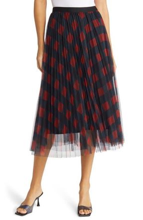 Nikki Lund Belinda Plaid A-Line Skirt in Red at Nordstrom, Size X-Small