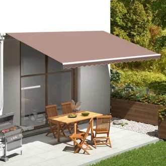 vidaXL Tela De Repuesto Para Toldo Marr&oacute;n 500x300 Cm Poli&eacute;ster Vidaxl