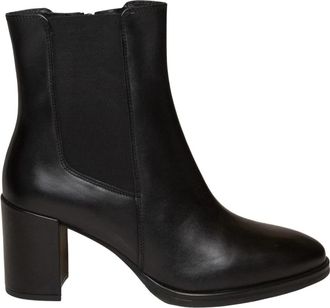 Unisa Losus Stt Enkellaars - Dames - Chelseaboots - Zwart - 37 EU - Leer - Schoenen