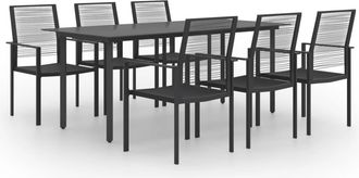 vidaXL Juego De Comedor Para Jard&iacute;n 7 Piezas Vidaxl