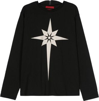 Kusikohc origami-print mask T-shirt - men - Cotton - M - Black