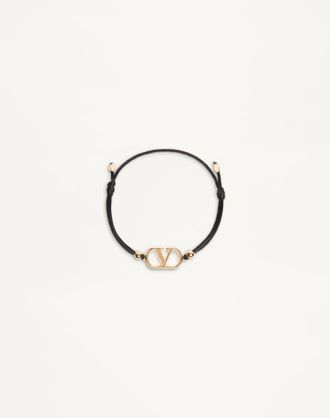 Valentino Garavani Bracciale VLogo Signature Valentino Garavani In Cotone Donna NERO UNI