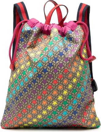 Gucci 2000-2015 GG Supreme Web Star kinderrugzak met print - Bruin