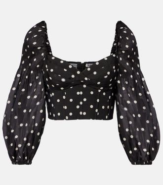Zimmermann Polka-dot crop top
