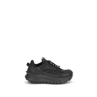 Moncler Zwarte Kalfslederen Bos Taurus Atletische Sneakers