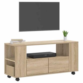 Berkfield Home TV Cabinet Sonoma Oak 102x34.5x43 cm Engineered Wood in Light Brown