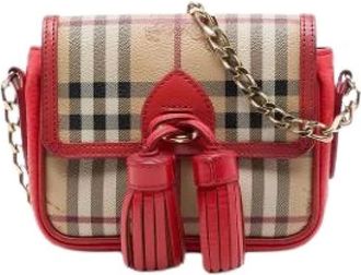 Burberry Borsa Pre-owned Haymarket Check Crossbody - - Pre-owned - Donna - Beige - ONE SIZE