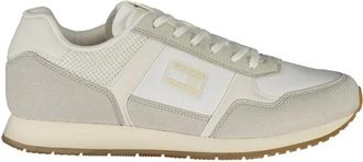 Tommy Hilfiger Witte Heren Sneaker Polyester Polyethyleen - Heren - Sneakers - Wit - 45 EU - Polyester - Schoenen