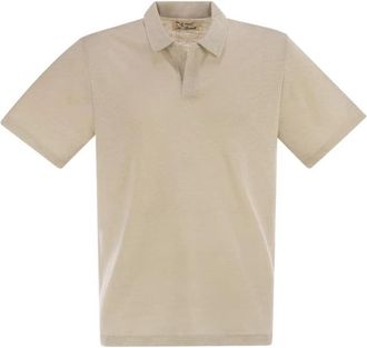 MC2 Saint Barth Cotton Piqu Polo Shirt - Heren - Polos - Beige - 2XL - Katoen - Tops