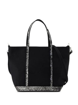 Vanessa Bruno small Cabas sequin-trimmed tote bag - women - Cotton - One Size - Black