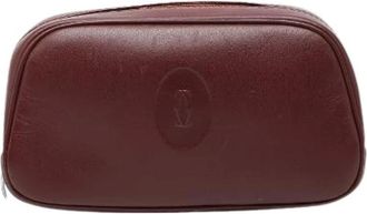 Cartier Pre-owned Clutches, female, Red, Size: ONE SIZE Pre-owned Leather Pouch