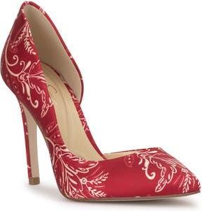Jessica Simpson Prizma 8 Half dOrsay Pump in Red Multi at Nordstrom Rack, Size 9.5